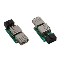 InLine USB 2.0 Adapter - 2X Buchse A Auf Pfostenanschluss 1 pièce