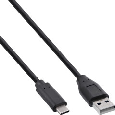 InLine USB C/USB A, 1.5 m câble USB 1,5 m USB 2.0 Noir