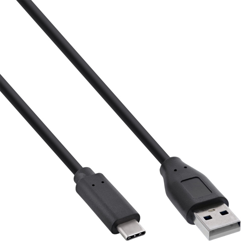 InLine USB C/USB A, 1.5 m câble USB 1,5 m USB 2.0 Noir