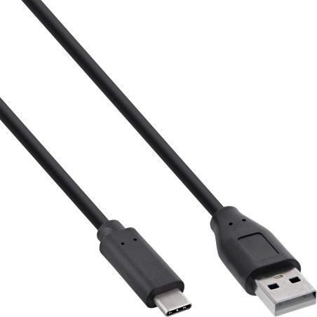 InLine USB C/USB A, 1.5 m câble USB 1,5 m USB 2.0 Noir