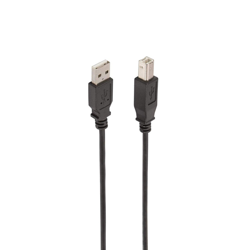 Câble d'imprimante Ewent Black USB 2.0, 3 mètres, Tibo A mâle vers Type B mâle