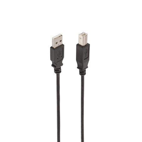 Câble d'imprimante Ewent Black USB 2.0, 3 mètres, Tibo A mâle vers Type B mâle