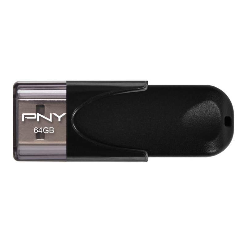 PNY Clé USB 64 Go 2.0 Attaché 4 Standard Noir PNY Clé USB 64 Go 2.0 Attaché 4 Standard Noir