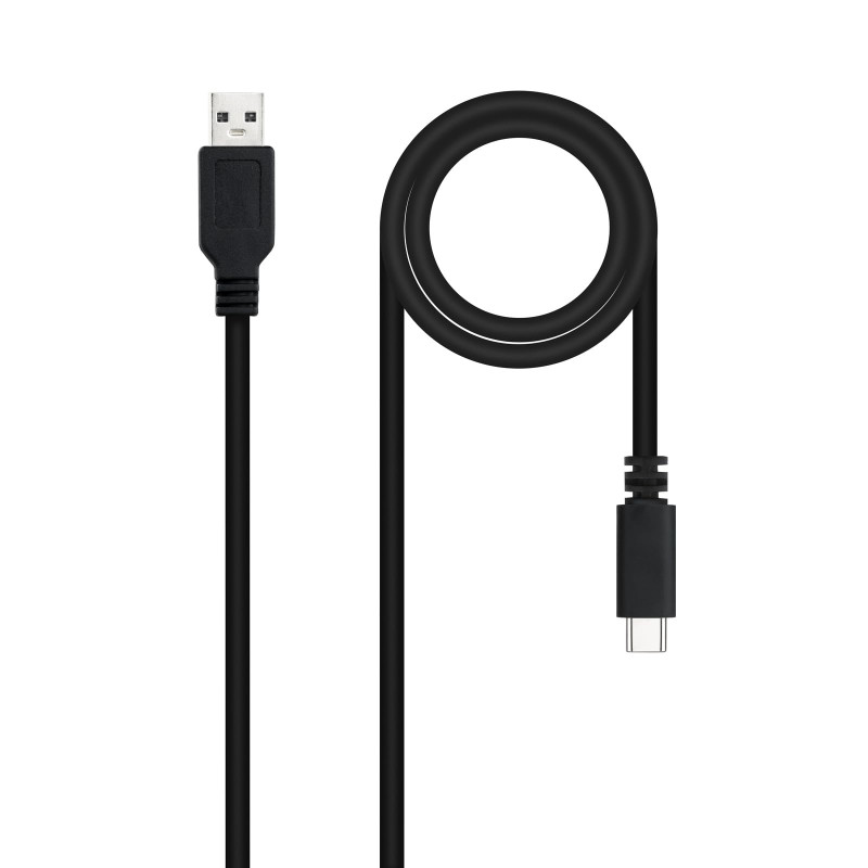 Nanocable 10.01.2102 - Câble 3A USB 2.0 vers USB-C, mâle-mâle, Noir, 2mts Nanocable 10.01.2102 - Câble 3A USB 2.0 vers USB-C, mâle-mâle, Noir, 2mts