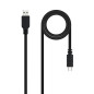 Nanocable 10.01.2102 - Câble 3A USB 2.0 vers USB-C, mâle-mâle, Noir, 2mts Nanocable 10.01.2102 - Câble 3A USB 2.0 vers USB-C, mâle-mâle, Noir, 2mts