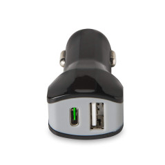 Celly Chargeur Auto 2 Ports USB Type C USB Noir
