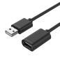 UNITEK Y-C417GBK câble USB 3 m USB 2.0 USB A Noir UNITEK Y-C417GBK câble USB 3 m USB 2.0 USB A Noir