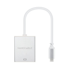 NANOCABLE 10.16.4101 Convertisseur USB-C vers VGA 10cm Aluminium