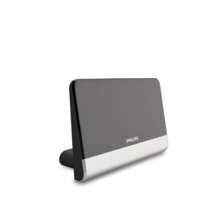 Philips SDV6222 Antenne TV Numérique d'Intérieur avec Amplificateur 48dB, Filtre Anti-Interférence, Gris