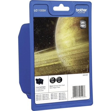 Brother LC-1100BK Twin-Pack Cartouche d'encre d'origine Noir