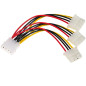 Akyga AK-CA-40 Adaptateur Molex mâle vers 3 x Femelle Molex Câble d'alimentation 15 cm Akyga AK-CA-40 Adaptateur Molex mâle vers 3 x Femelle Molex Câble d'alimentation 15 cm