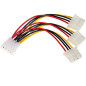 Akyga AK-CA-40 Adaptateur Molex mâle vers 3 x Femelle Molex Câble d'alimentation 15 cm Akyga AK-CA-40 Adaptateur Molex mâle vers 3 x Femelle Molex Câble d'alimentation 15 cm