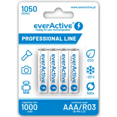 BATERÍAS RECARGABLES EVERACTIVE NI-MH R03 AAA 1050 MAH Professional Line