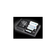 everActive Chargeur pour 4 Batteries 18650 AAA AA C D, Professionnel et Rapide, Grand écran LCD, Test de capacité, modèle UC-400