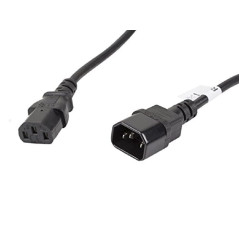 lanberg env.-c13e 11cc 0050 -BK IEC 320 C13 Femelle vers IEC 320 C14 Femelle Rallonge de câble d'alimentation VDE, 5 m Noir