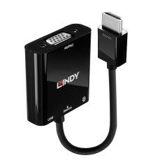 Lindy 0.1 m HDMI vers VGA Converter – Noir HDMI vers VGA et Audio 0.1 m Noir