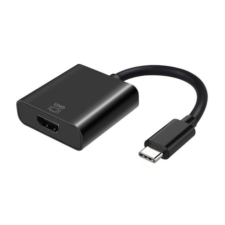 AISENS A109-0344 Convertisseur USB-C vers HDMI 4k@60hz USB-C mâle vers HDMI femelle Noir 15 cm