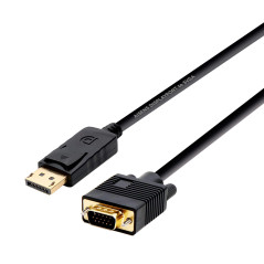 CABLE DISPLAYPORT A VGA A125-0365 - DISPLAYPORT/MACHO - VGA/MACHO - 2M - NEGRO AISENS