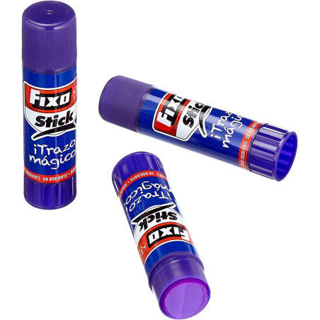 Grafoplas FIXO Stick Magique – Colle bâton, 1unité, 20 gr, Couleur Violet