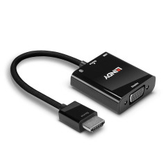Lindy 0.1 m HDMI vers VGA Converter – Noir HDMI vers VGA et Audio 0.1 m Noir