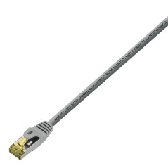 Aisens A146-0338 Câble de raccordement RJ45 LSZH Cat.7 600 MHz S/FTP Pimf AWG26, Gris, 10 m