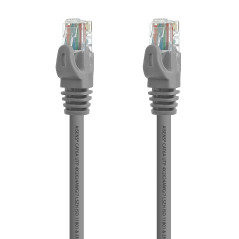 AISENS - A145-0331 Câble réseau RJ45 LSZH Cat.6a 500 MHz UTP AWG24, Gris, 15 m