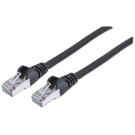 intellinet 318792 Câble Réseau, RJ45 Connecteur Mâle, Cat 6a SFTP 100% Cuivre, Noir, 3 m