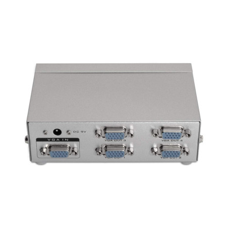 AISENS A116 – 0085 – Duplicador SVGA pour 4 Moniteurs avec Alimentation, Couleur Argent