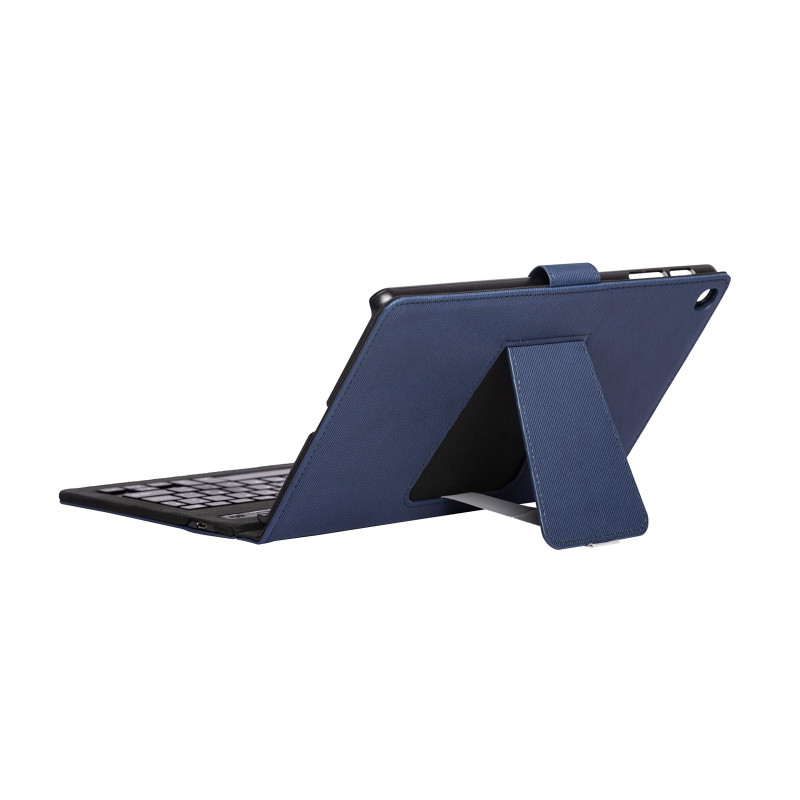Silver HT - Coque avec Clavier (QWERTY) Bluetooth pour Tablette Samsung Tab A 2019 10,1 "(T510 / T515) avec Fonction Support et Silver HT - Coque avec Clavier (QWERTY) Bluetooth pour Tablette Samsung Tab A 2019 10,1 "(T510 / T515) avec Fonction Support et