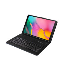 Silver HT - Coque avec Clavier (QWERTY) Bluetooth pour Tablette Samsung Tab A 2019 10,1 "(T510 / T515) avec Fonction Support et