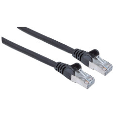 intellinet 318792 Câble Réseau, RJ45 Connecteur Mâle, Cat 6a SFTP 100% Cuivre, Noir, 3 m