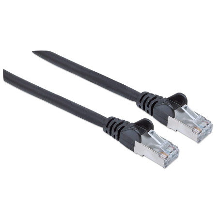 intellinet 318792 Câble Réseau, RJ45 Connecteur Mâle, Cat 6a SFTP 100% Cuivre, Noir, 3 m