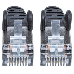 intellinet 318792 Câble Réseau, RJ45 Connecteur Mâle, Cat 6a SFTP 100% Cuivre, Noir, 3 m