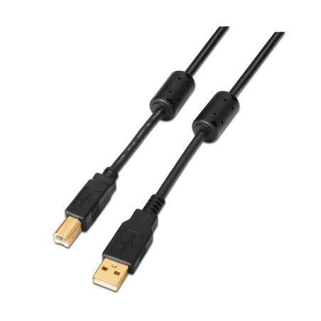 aisens A101 – 0011 – Câble USB 2.0 Imprimante de 5 m, Couleur Noir