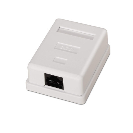 AISENS A138 – 0296 – ROSETA de superficie RJ45, Blanc