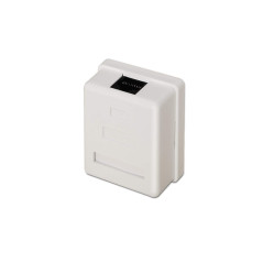 AISENS A138 – 0296 – ROSETA de superficie RJ45, Blanc