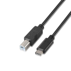 aisens A107 – 0054 – Câble USB 2.0 Imprimante 3 A de 2 m, Couleur Noir