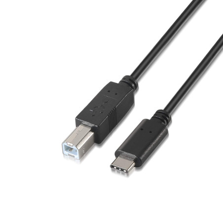 aisens A107 – 0054 – Câble USB 2.0 Imprimante 3 A de 2 m, Couleur Noir