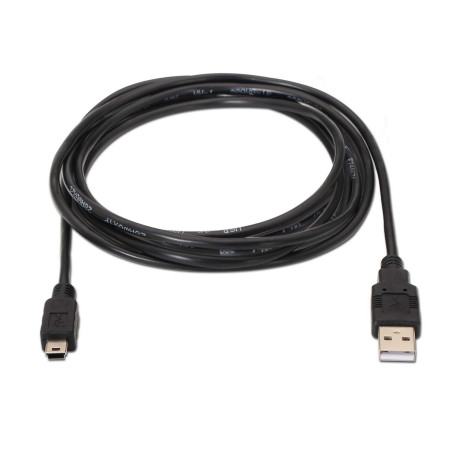 AISENS A101-0026 Câble USB 2.0 3 m pour téléphones Portables et appareils Photo numériques Noir