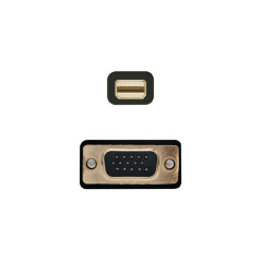 AISENS A125-0362 Câble convertisseur mini dp vers VGA, mini dp mâle vers VGA mâle Noir 2,0 m