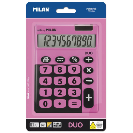 Calculatrice Milan Rose (14,5 x 10,6 x 2,1 cm)