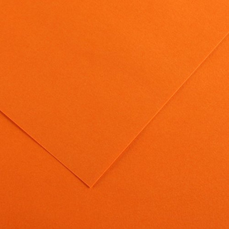 CANSON Iris Vivaldi - Paquet 50 feuilles de papier couleur A4 - 185g/m² - Orange