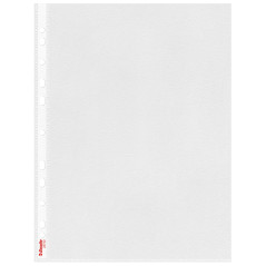 Esselte Quality, Pochettes Plastique Perforées A4, Matière Grainée Mate Transparente, Ouverture sur le haut, Polypropylène 65 Mi