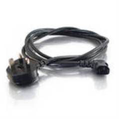 C2G Câble d'alimentation à 90 degrés 16 AWG de 2 Mètres (IEC320C13R vers CEE 7/7 Schuko) Câble PC à angle droit de 6 pieds, Moni