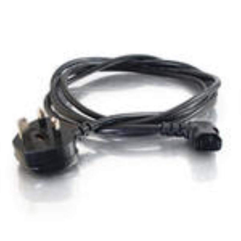 C2G Câble d'alimentation à 90 degrés 16 AWG de 2 Mètres (IEC320C13R vers CEE 7/7 Schuko) Câble PC à angle droit de 6 pieds, Moni