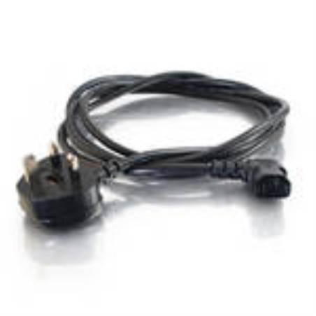 C2G Câble d'alimentation à 90 degrés 16 AWG de 2 Mètres (IEC320C13R vers CEE 7/7 Schuko) Câble PC à angle droit de 6 pieds, Moni