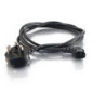 C2G Câble d'alimentation à 90 degrés 16 AWG de 2 Mètres (IEC320C13R vers CEE 7/7 Schuko) Câble PC à angle droit de 6 pieds, Moni