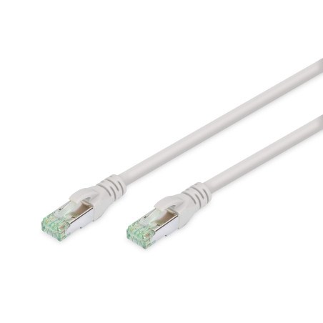 DIGITUS Câble LAN Cat 8-5m - RJ45 Câble réseau - S/FTP Blindé - Compatible avec la Cat-6A - Gris
