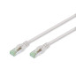 DIGITUS Câble LAN Cat 8-5m - RJ45 Câble réseau - S/FTP Blindé - Compatible avec la Cat-6A - Gris