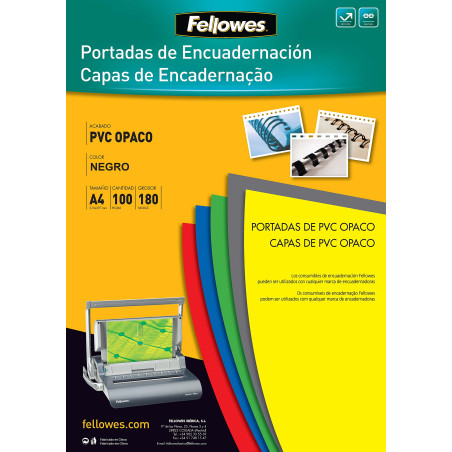 Fellowes 5100601-Couvertures de reliure en PVC opaque A4